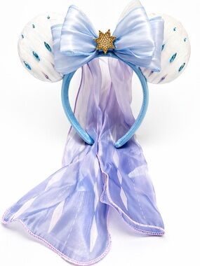 SIGNED Frozen Elsa Mickey Ears | Epcot NWOT Lavender Bow Headband Disney Parks